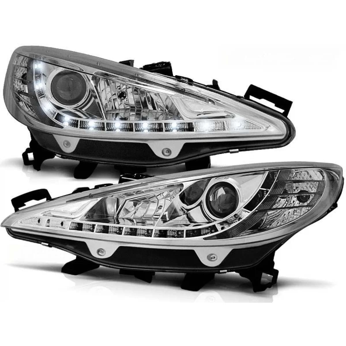Tuning headlight set suitable for PEUGEOT 207 05.2006-06.2009, left and right