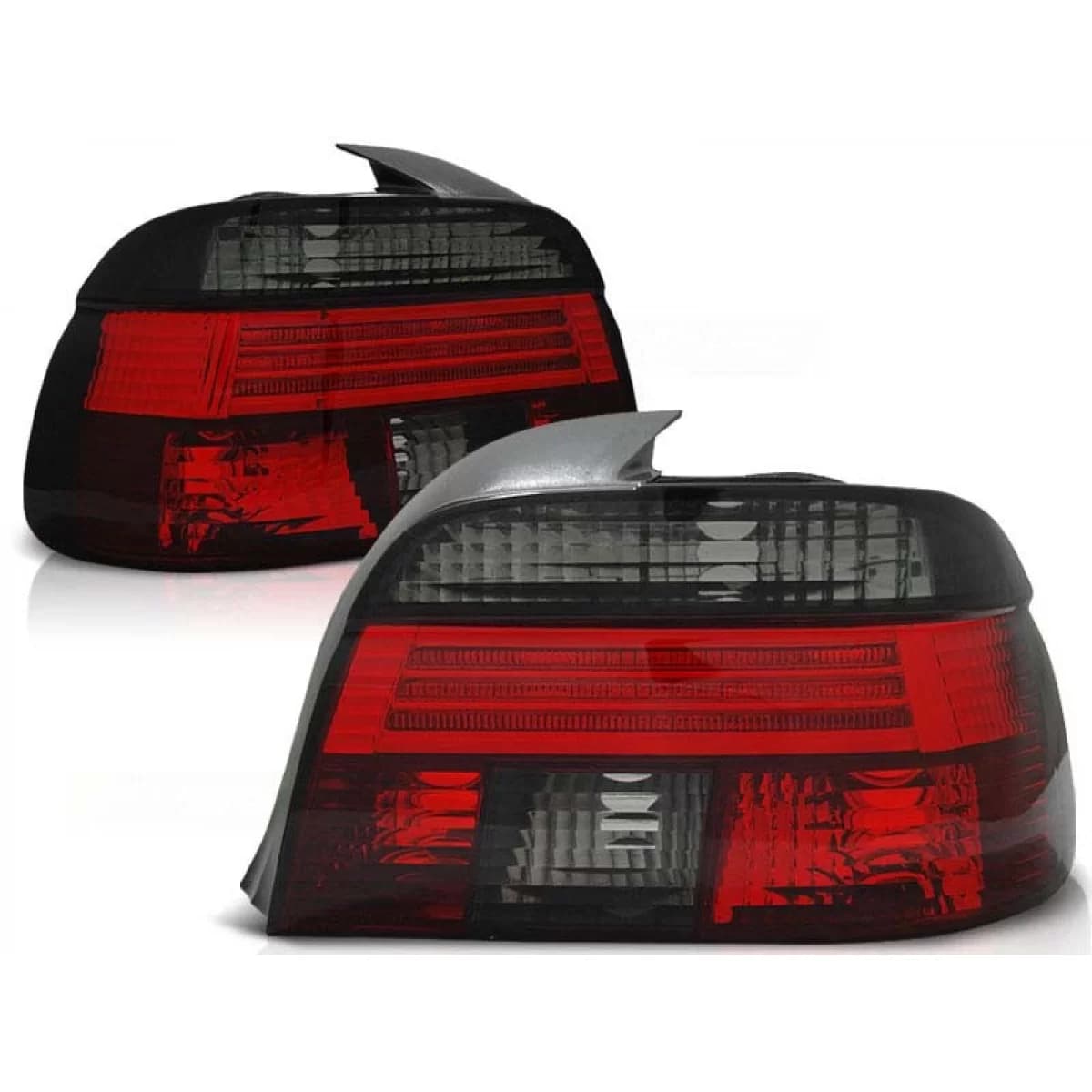 Tuning tail light set suitable for BMW E39 09.1995-08.2000 sedan with red and smoked base, left and right