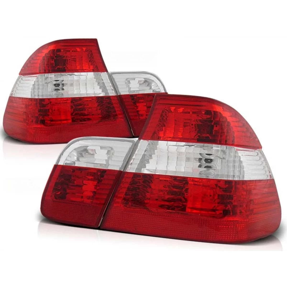 Tuning tail light set suitable for BMW E46 05.1998-08.2001 sedan with red and white base, left and right