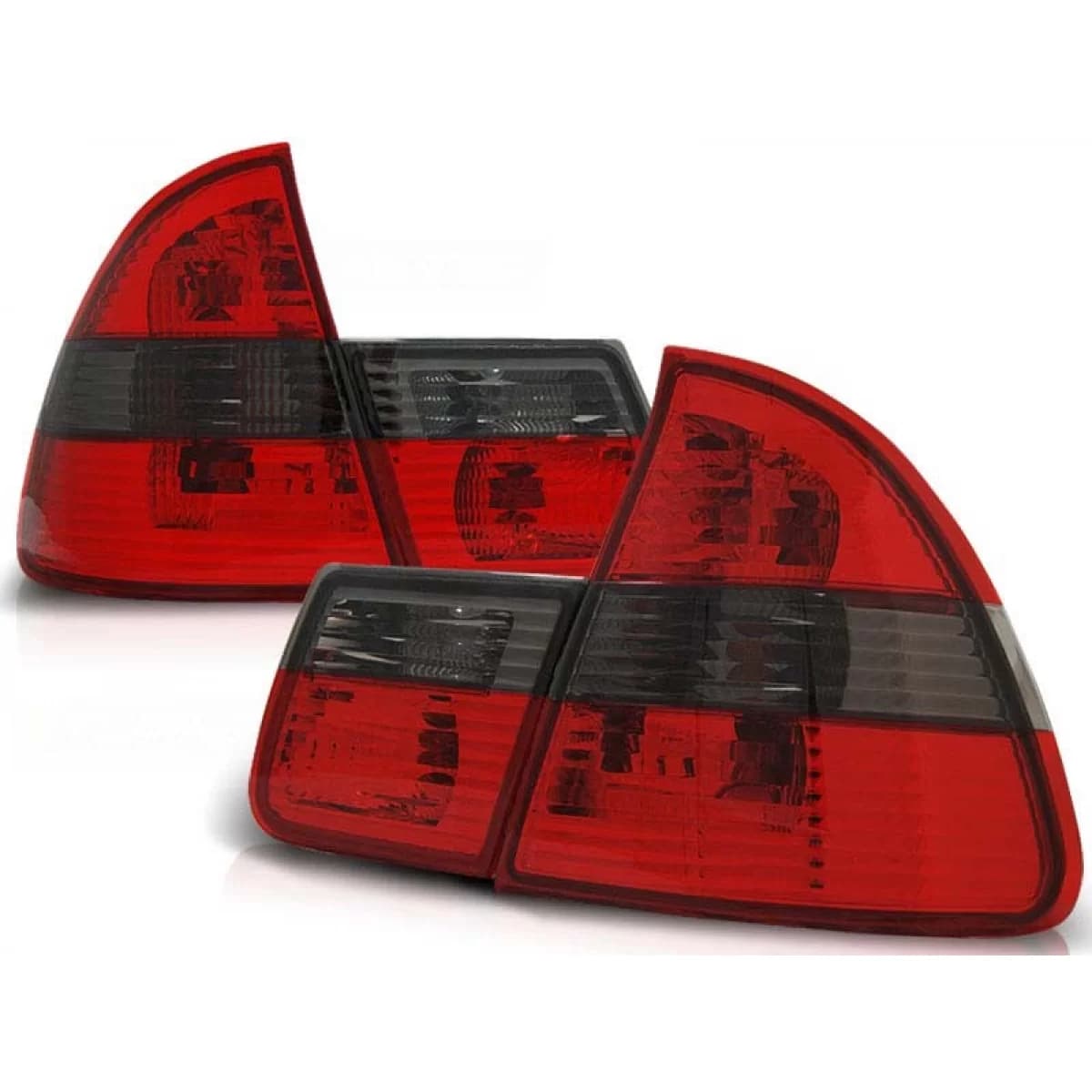 Tuning tail light set suitable for BMW E46 1999-2005 estate with red and smoked base, left and right