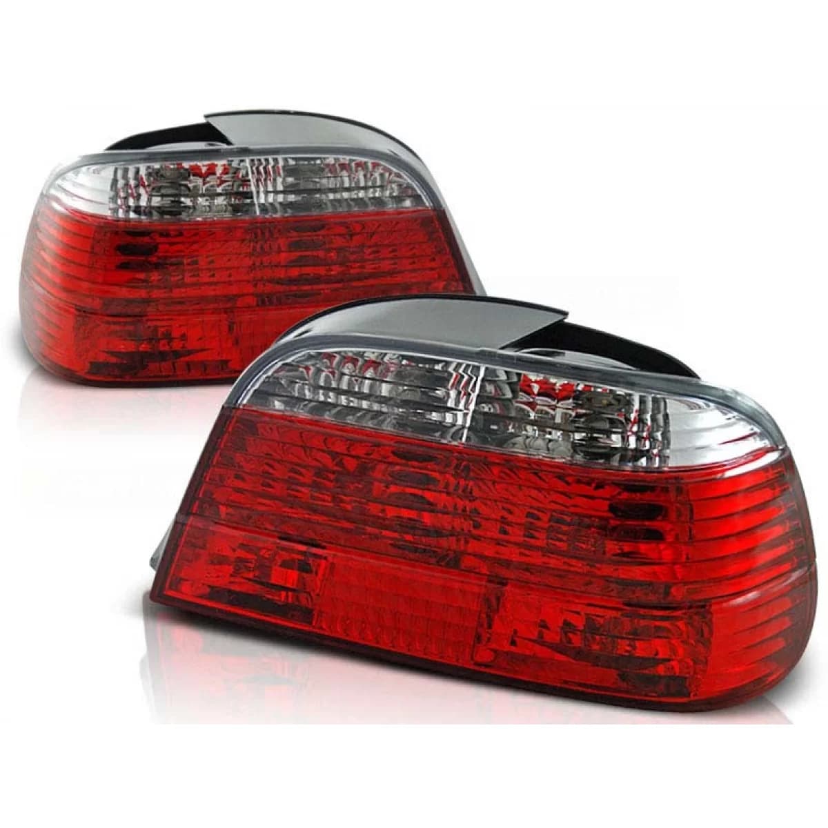 Tuning tail light set suitable for BMW E38 06.1994-07.2001 with red and white base, left and right
