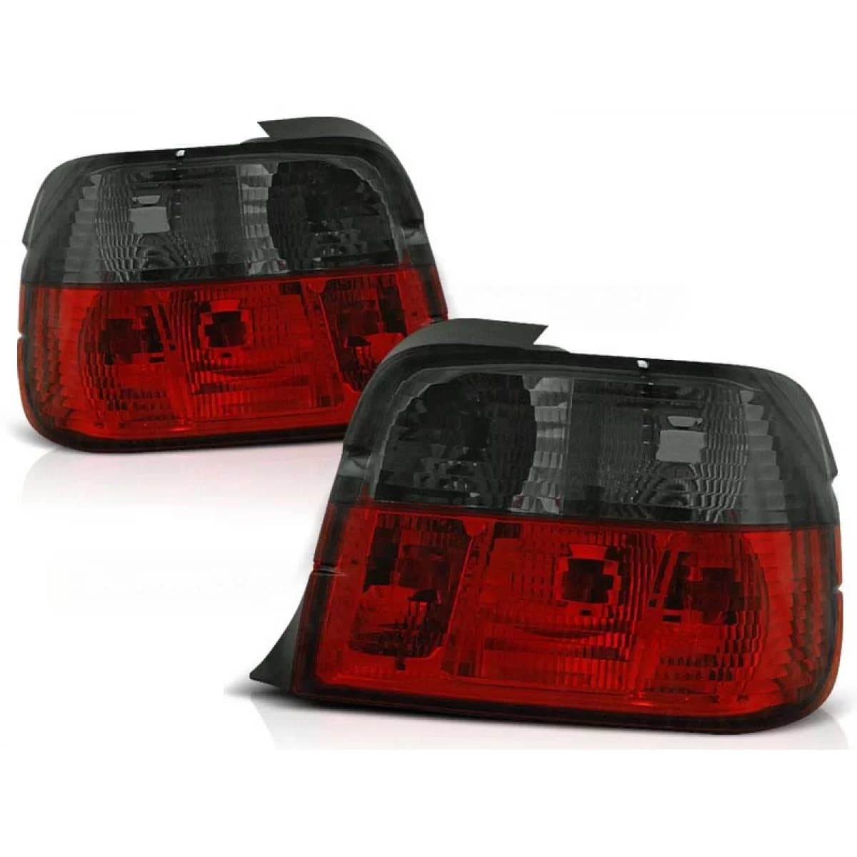 Tuning tail light set suitable for BMW E36 12.1990-08.1999 compact with red and smoked base, left and right