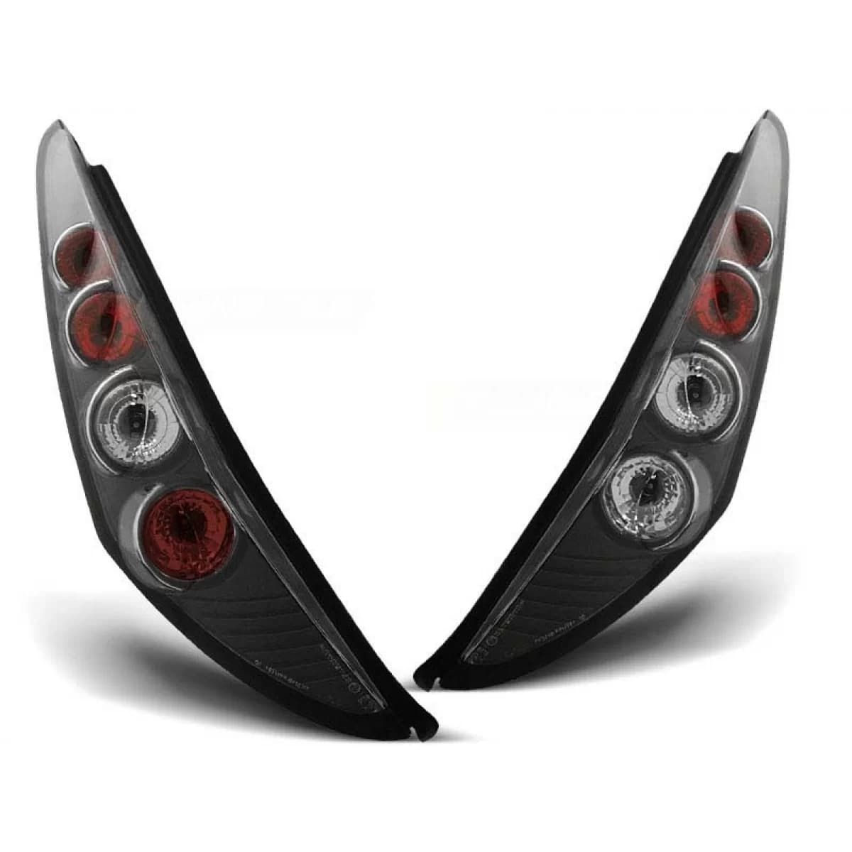 Tuning tail light set suitable for Fiat PUNTO 2 10.1999-06.2003 3 doors with black base, left and right