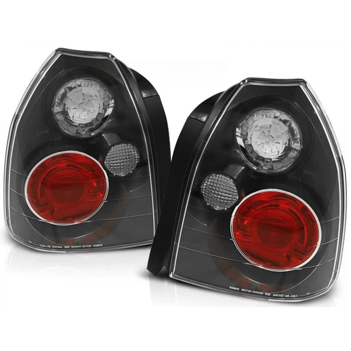 Tuning tail light set suitable for Honda CIVIC 09.1995-02.2001 3 doors with black base, left and right