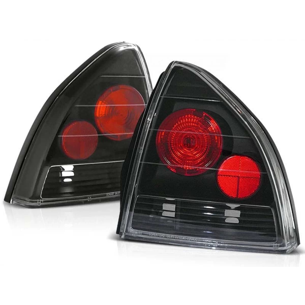Tuning tail light set suitable for Honda PRELUDE 02.1992-01.1997 with black base, left and right