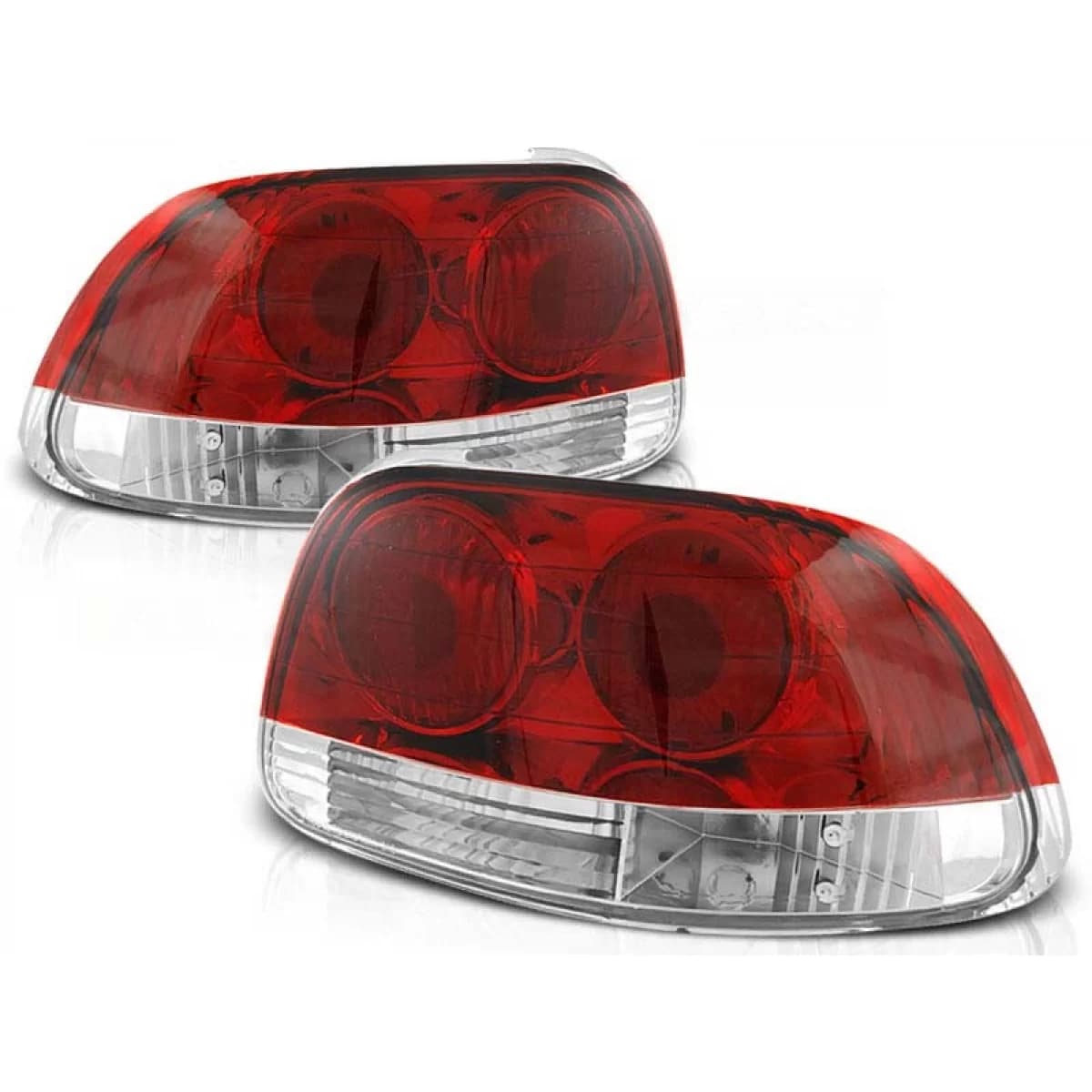 Tuning tail light set suitable for Honda CRX DEL SOL 03.1992-1997 with red and white base, left and right