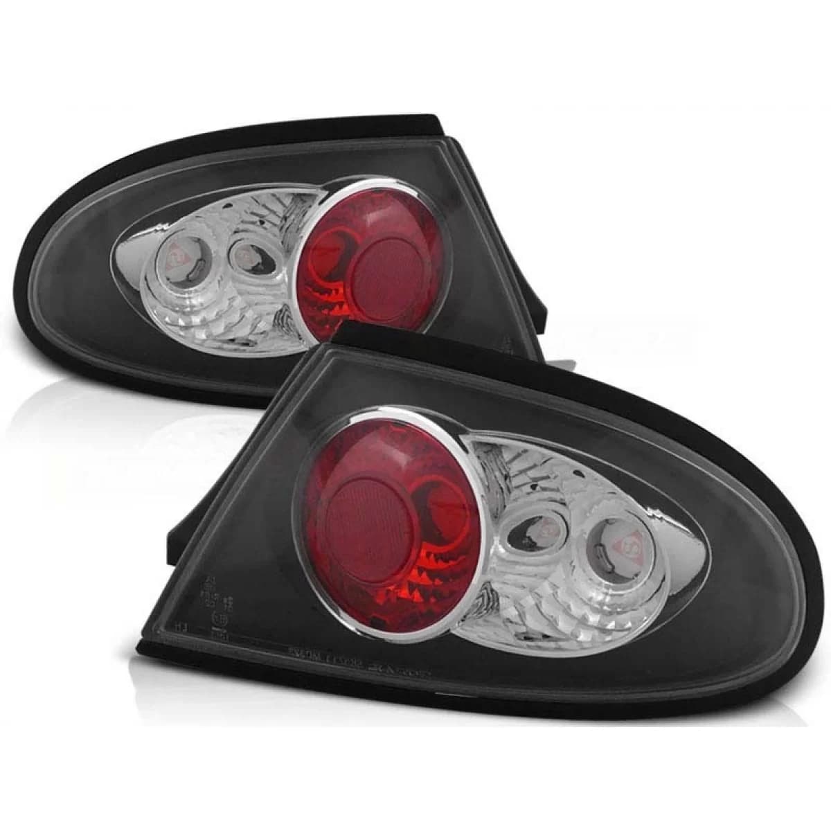 Tuning tail light set suitable for Mazda 323F BA 1994-09.1998 with black base, left and right