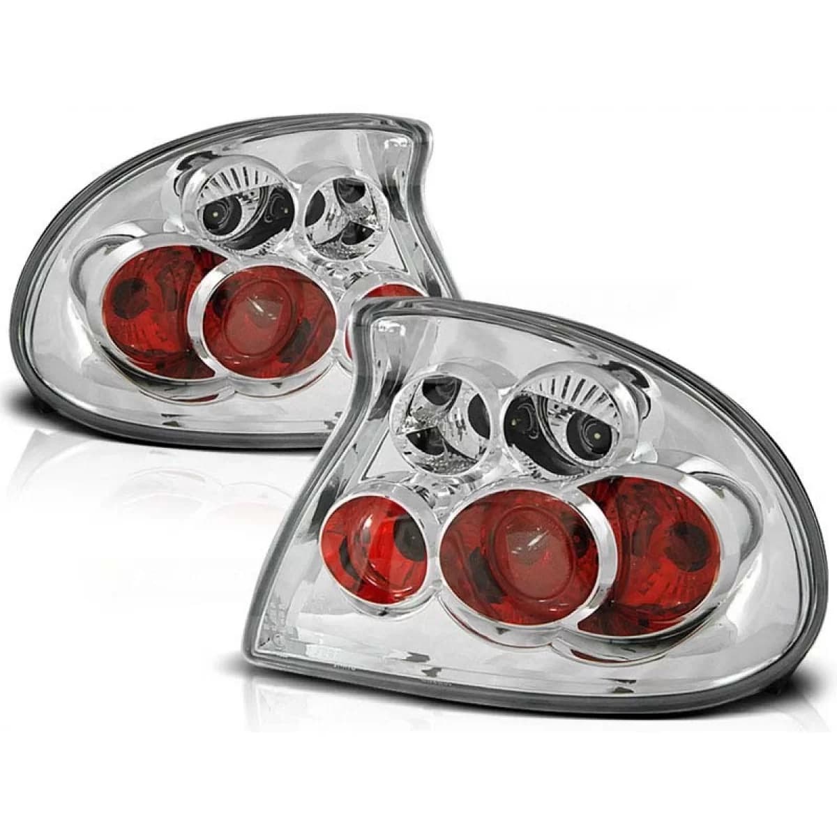Tuning tail light set suitable for Opel TIGRA 09.1994-12.2000 with chrome base, left and right
