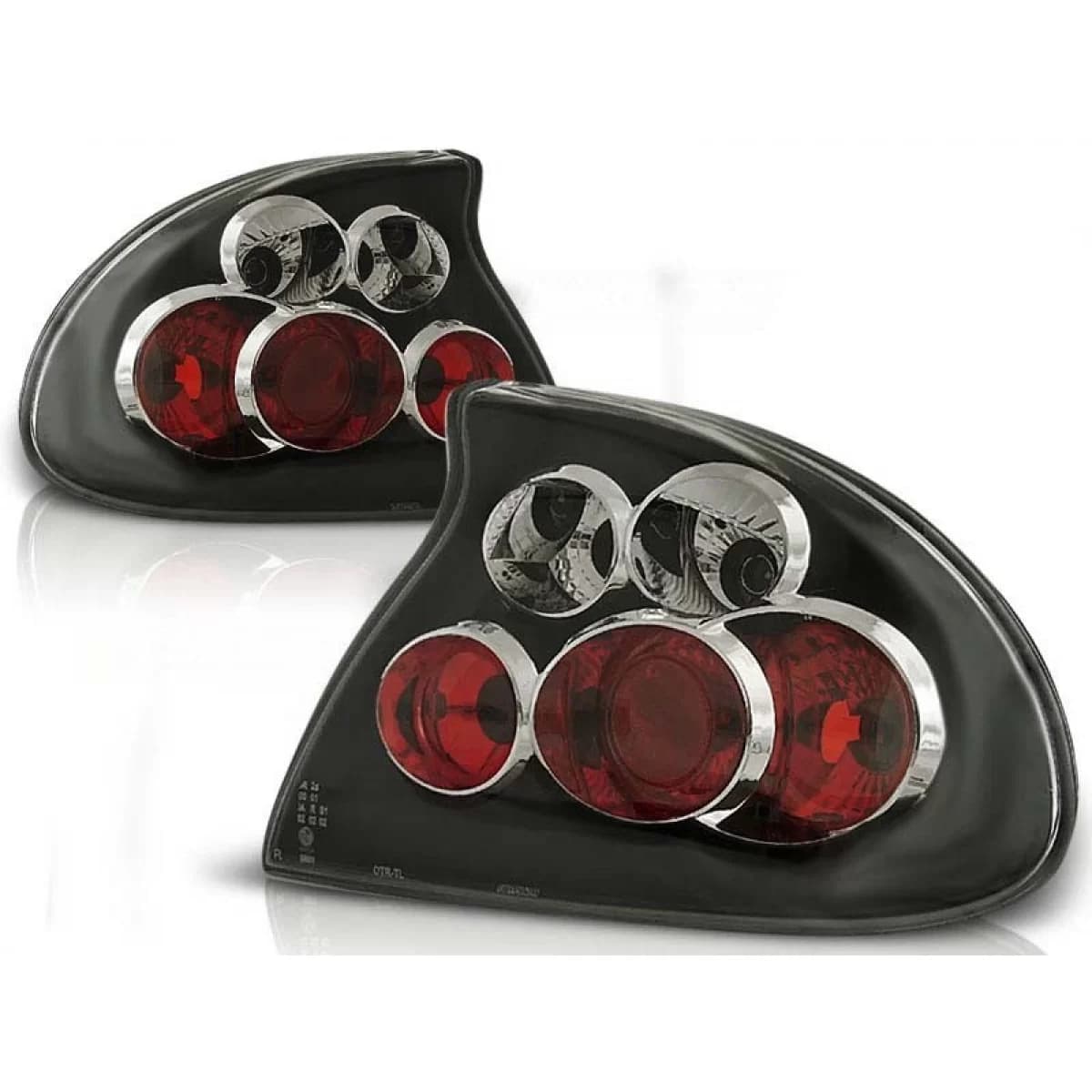 Tuning tail light set suitable for Opel TIGRA 09.1994-12.2000 with black base, left and right
