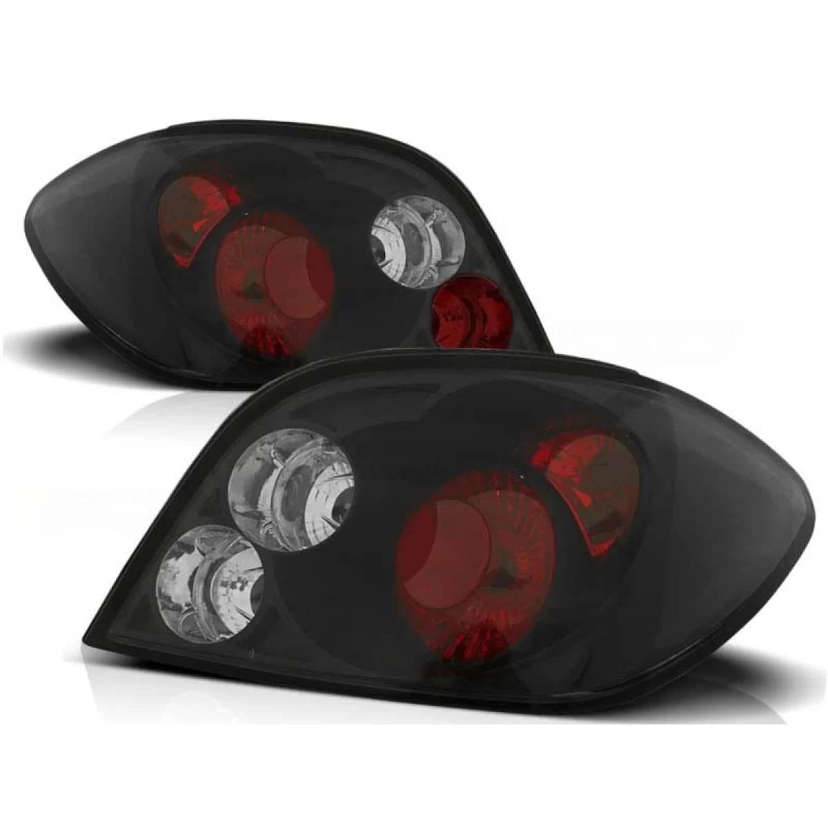 Tuning tail light set suitable for Peugeot 307 04.2001-2007 3/5 doors with black base, left and right