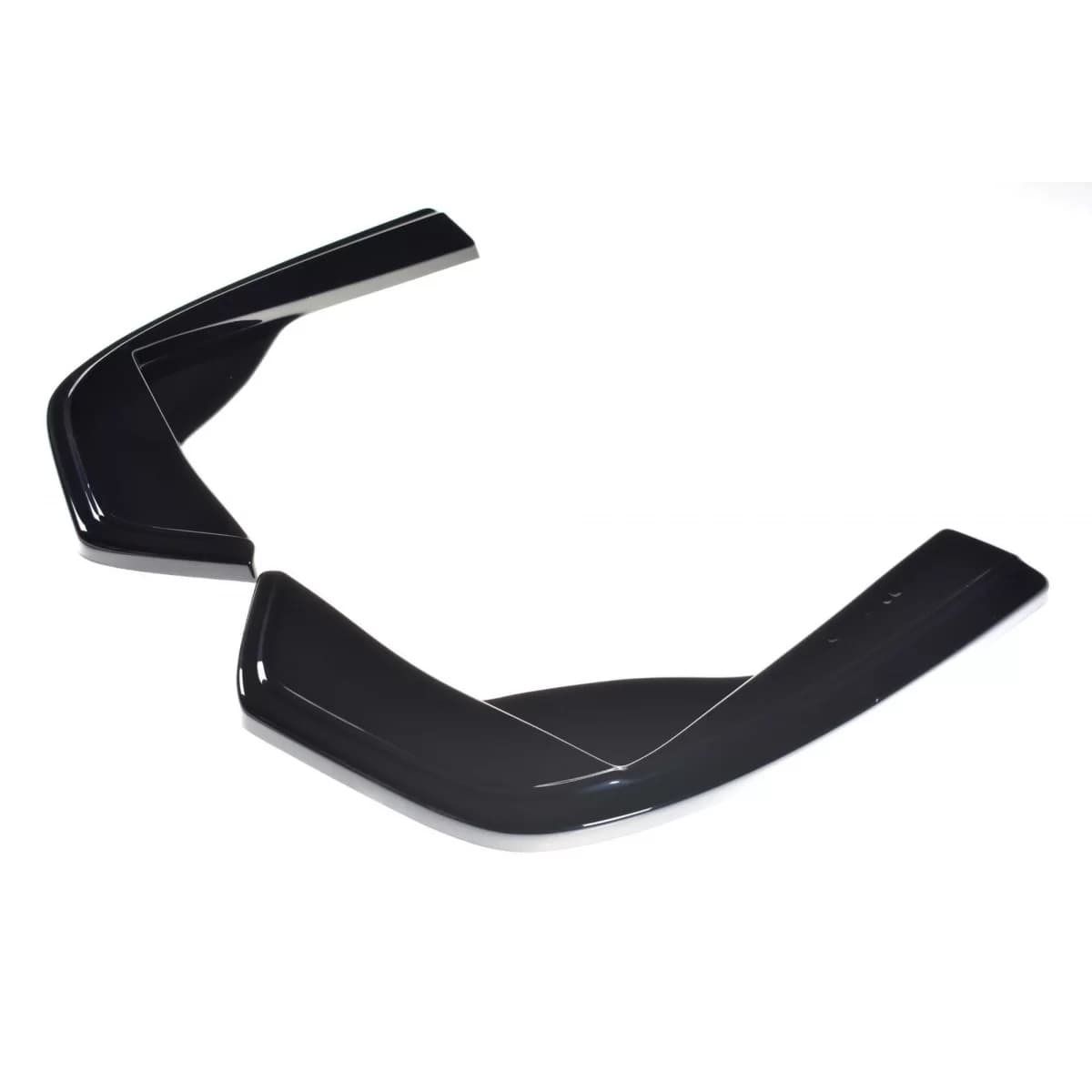 Maxton Design side extensions suitable for rear A Design bumper for Mercedes C43 sedan W205, estate S205 2016-2018, black lacquer