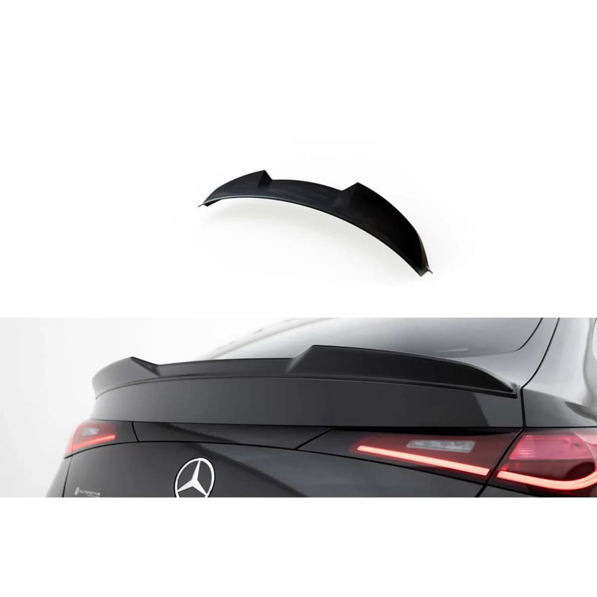 Maxton Design spoiler suitable for trunk of Mercedes GLC Coupe A Design-Line C254 after 2022, black lacquer