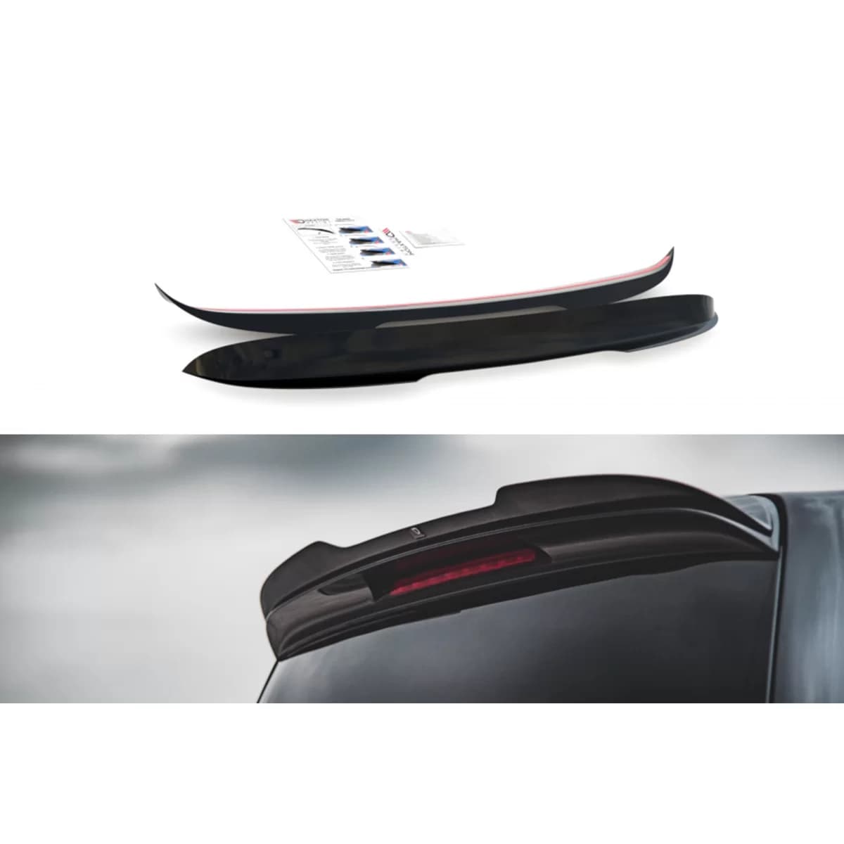Maxton Design add-on for sunshade suitable for Mercedes V-Class W447 A Design line after 2019, black lacquer