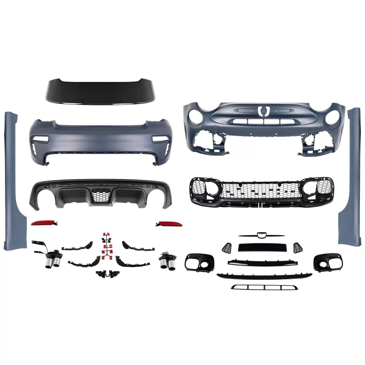 Complete Body Kit suitable for Fiat 500 Facelift (2016-2024)