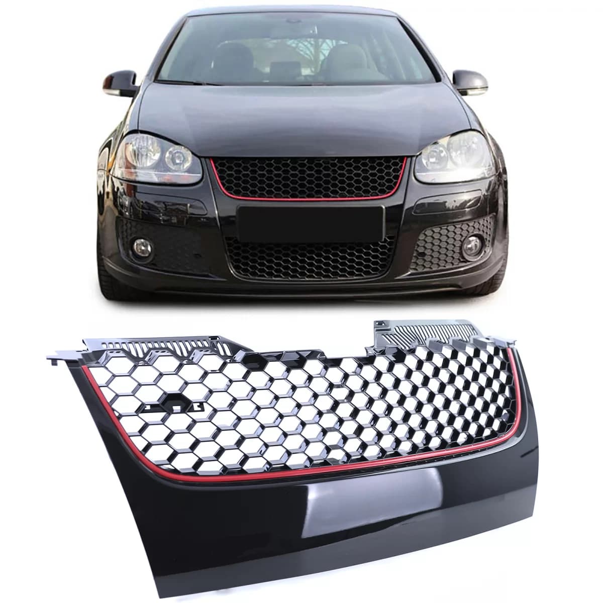 Sport honeycomb grille without emblem for VW Golf 5 GTI 03-09