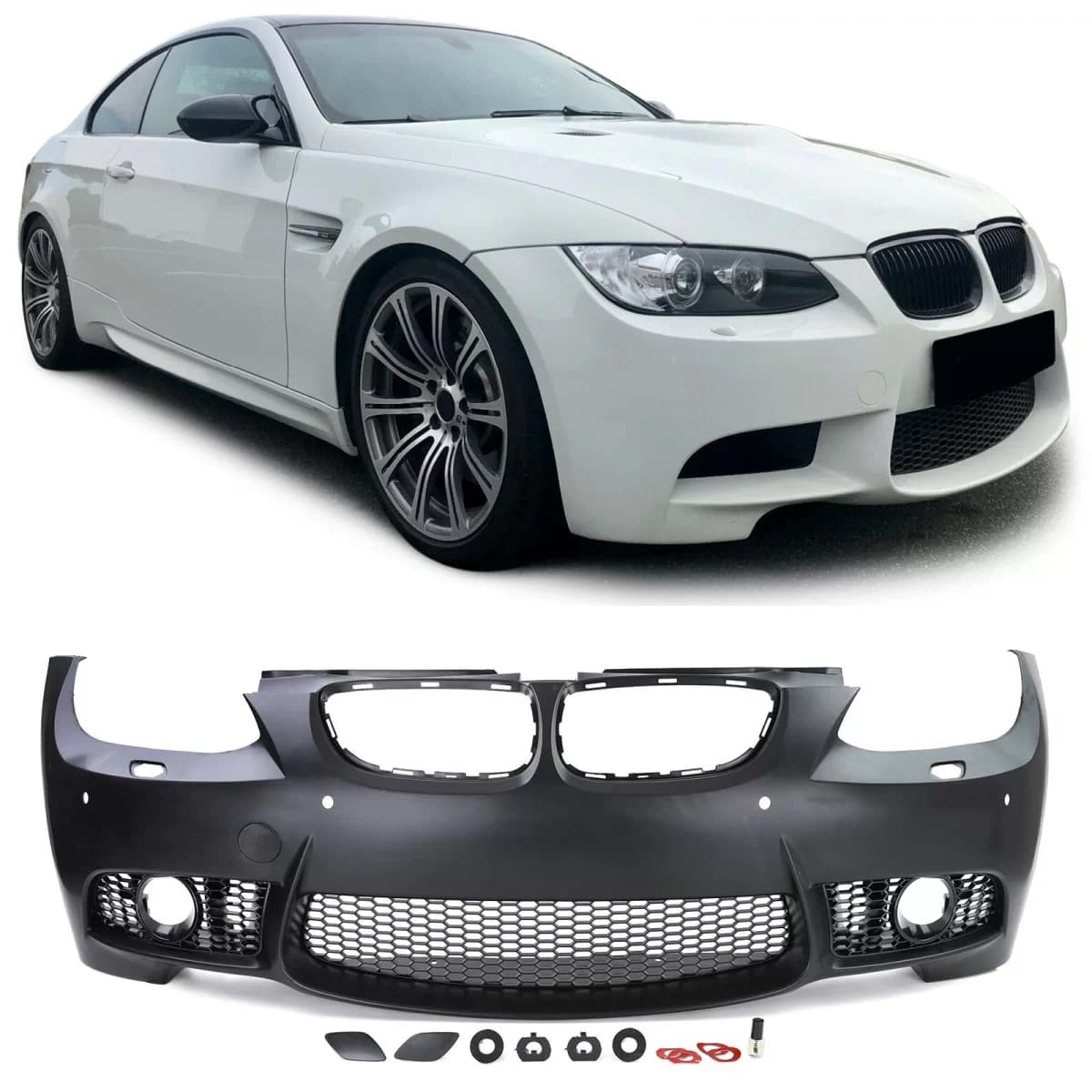 Sport front bumper with grille, sport look, suitable for 3 Series BMW E92 E93