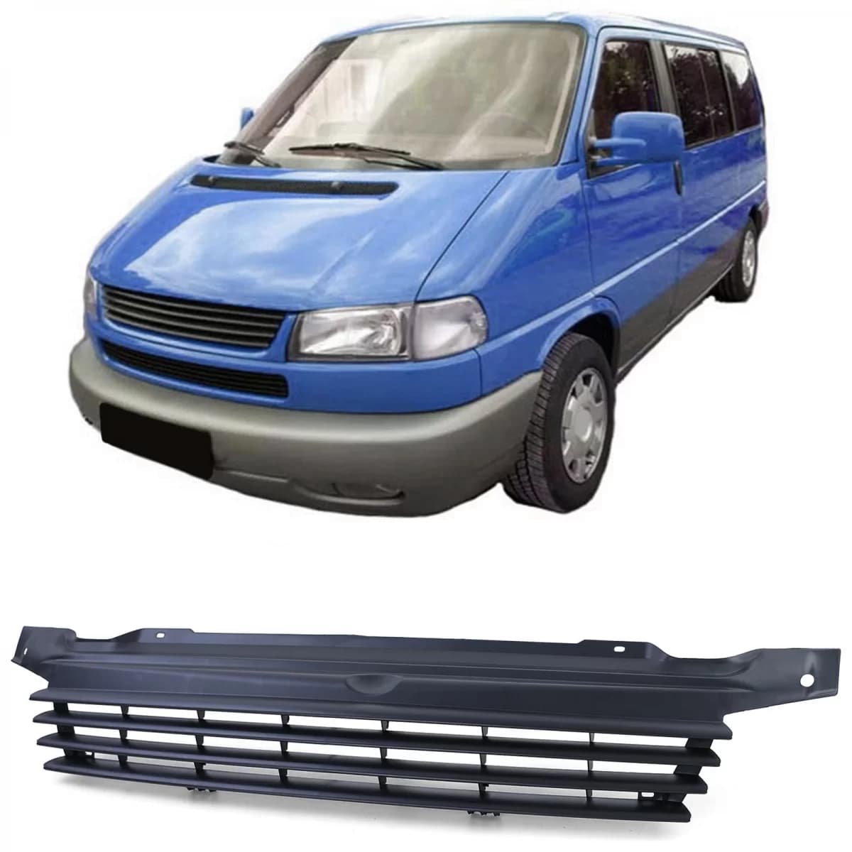 Sport grille without emblem black for VW Bus Caravelle Multivan T4 96-03