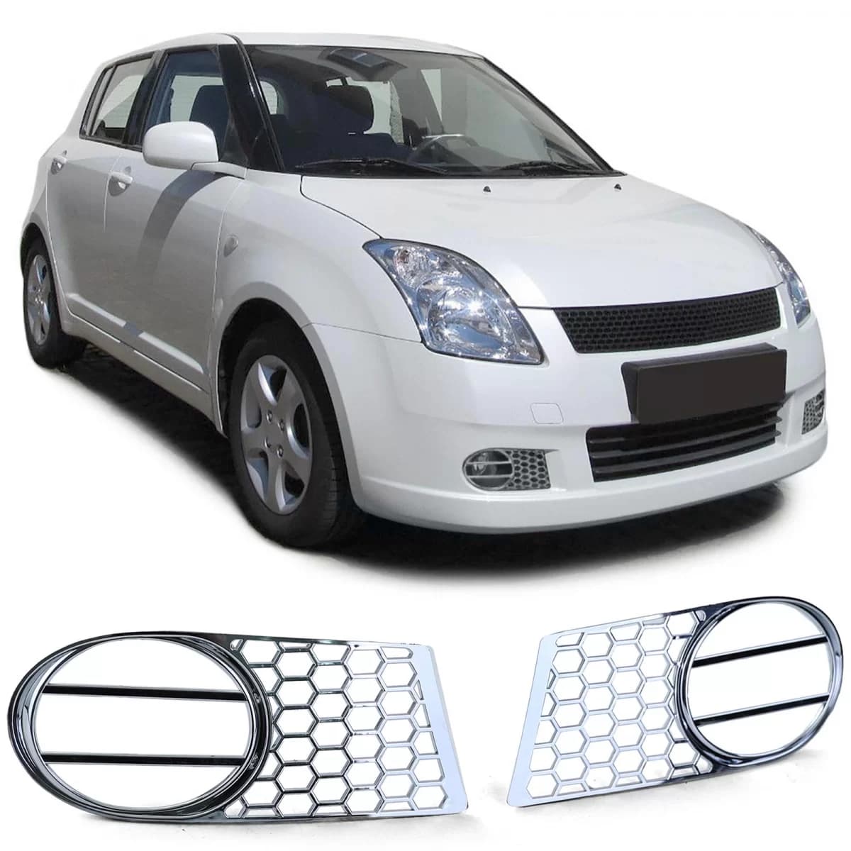 Fog light covers grille cover chrome for Suzuki Swift MZ EZ 05-08