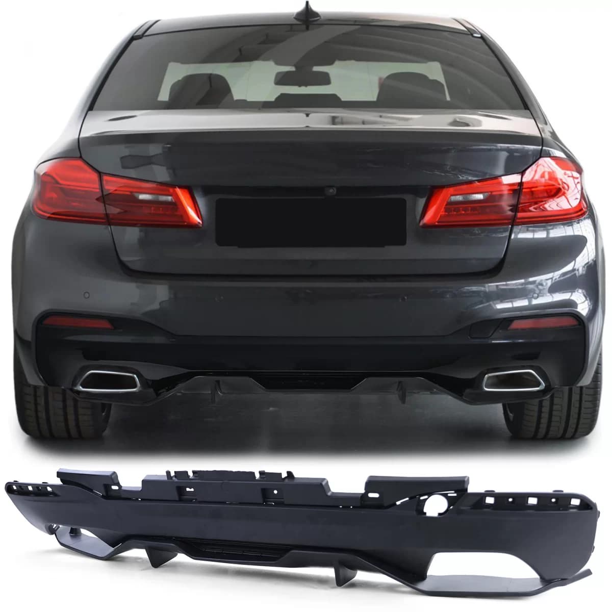 Performance rear diffuser suitable for 5 Series BMW G30 G31 from 16 520 525 530 540