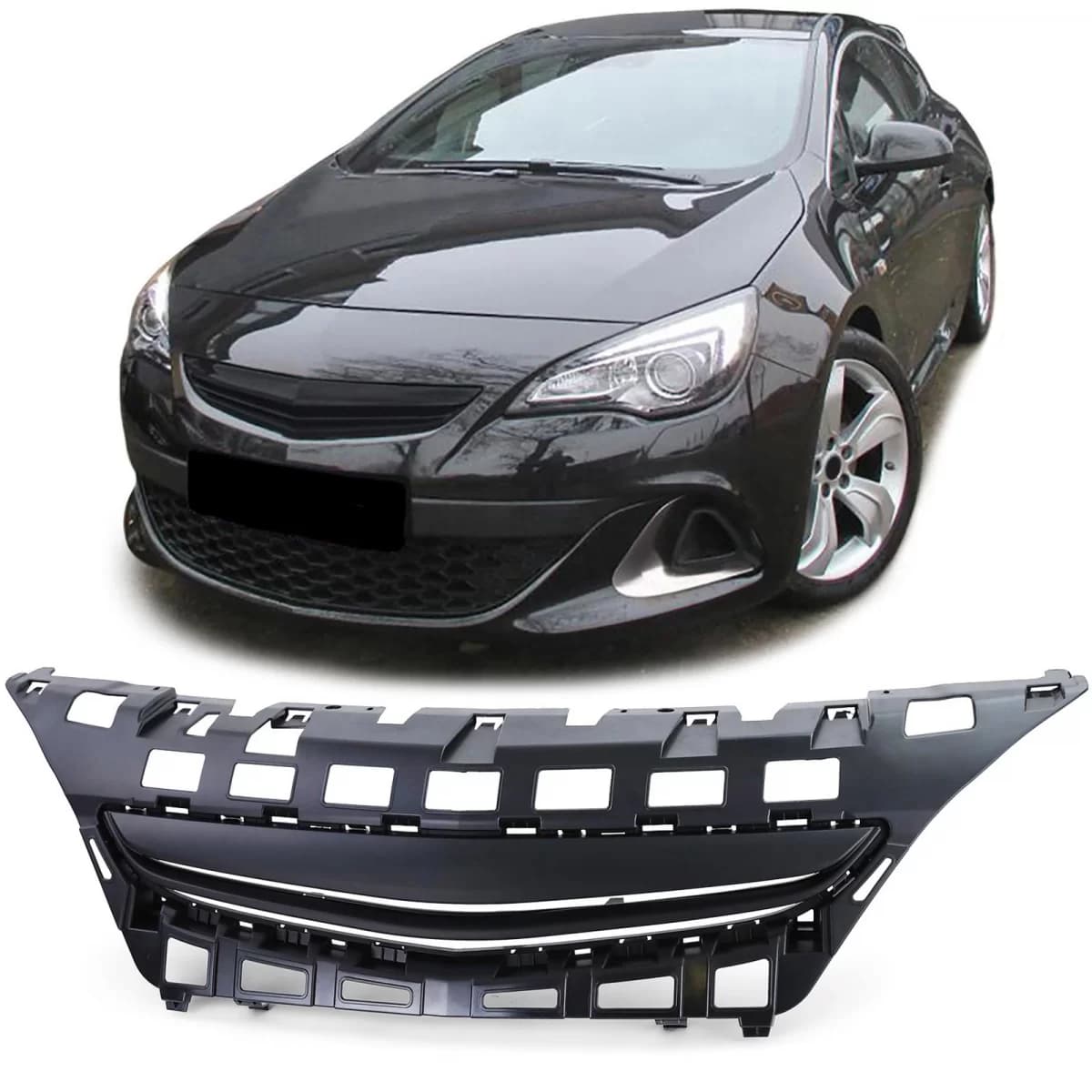 Sport grille without emblem black suitable for Opel Astra J GTC 3-door 12-18