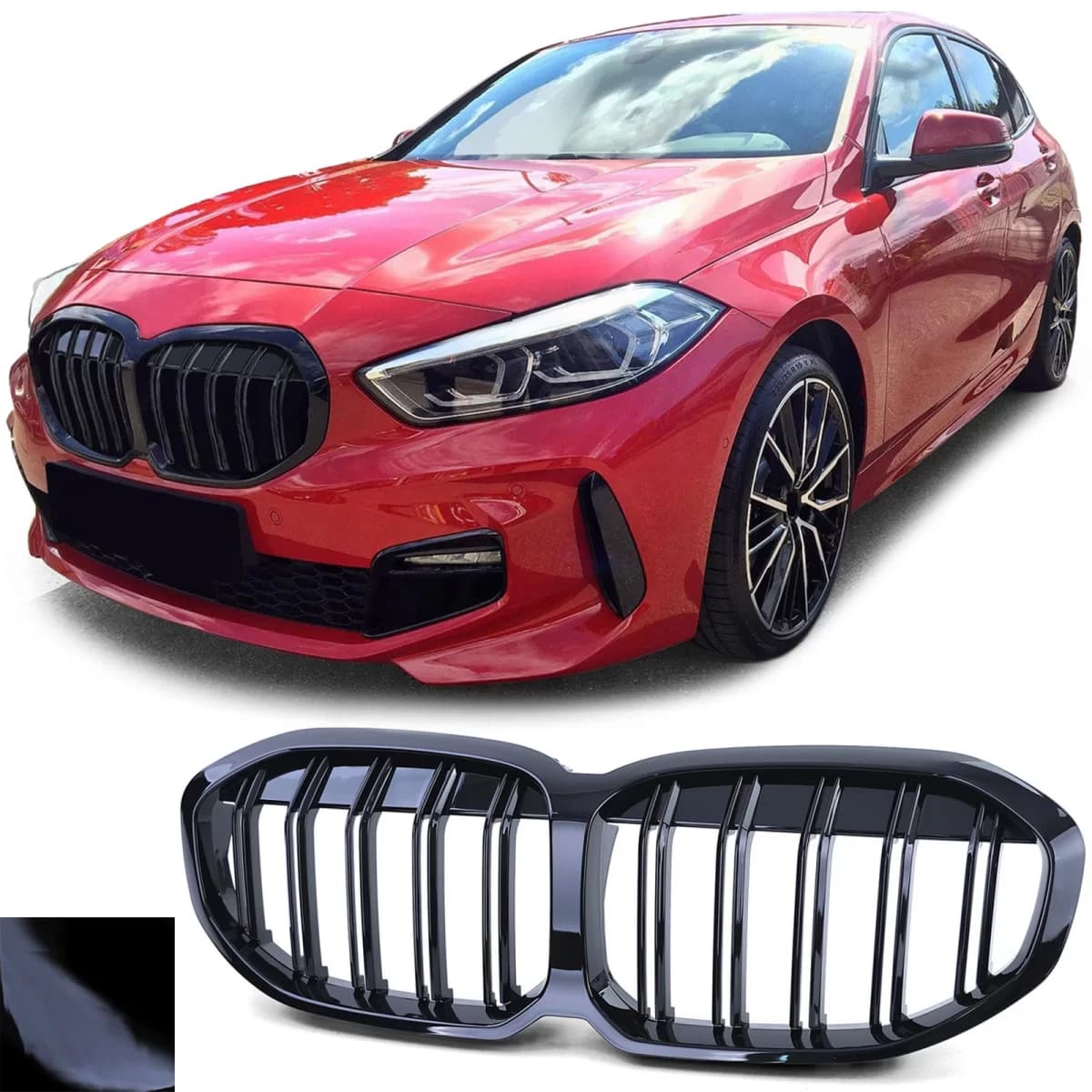 Sport double-slat performance grille gloss suitable for 1 Series BMW F40 from 19