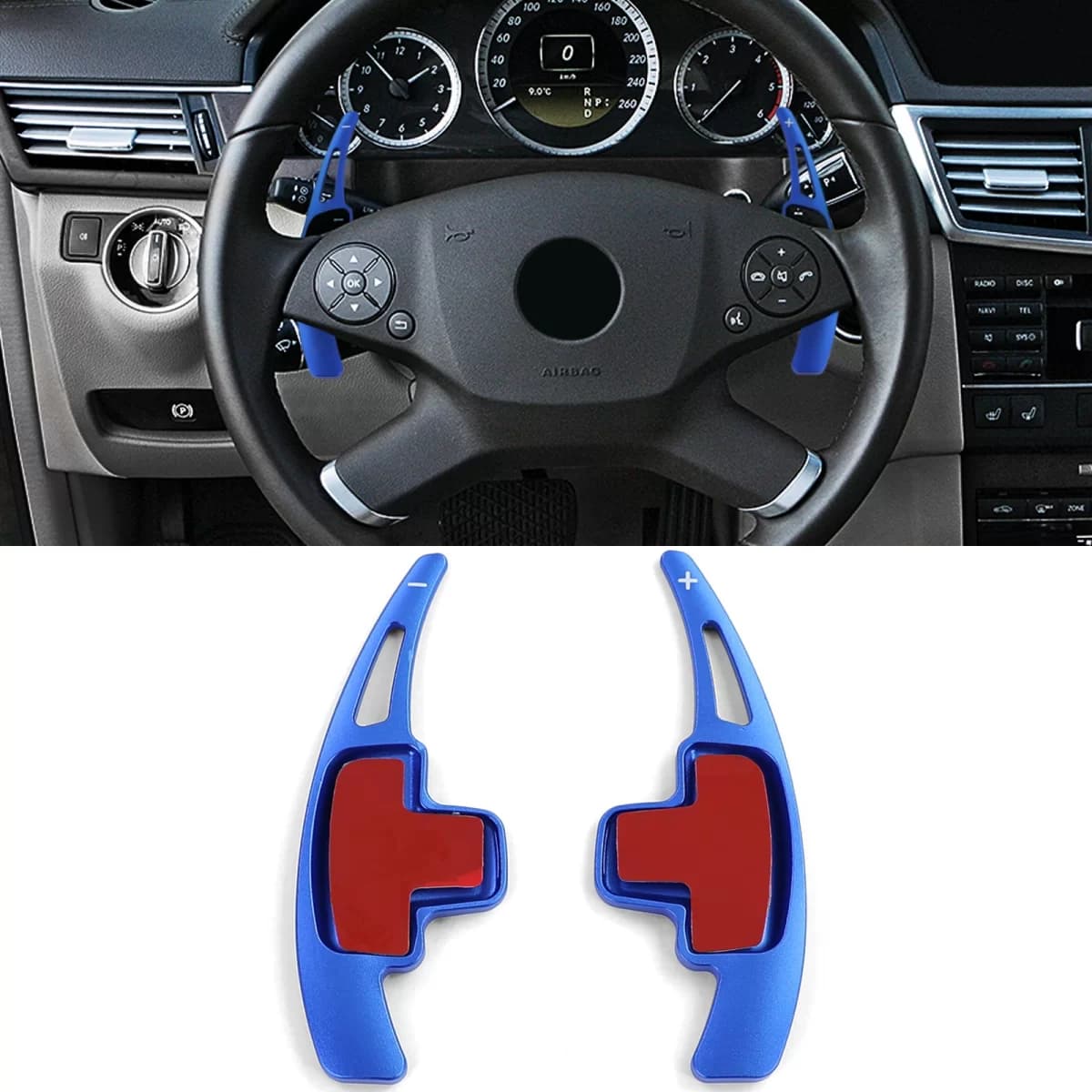 Paddle Shifter Extension Aluminum Blue for Mercedes GL X166 GLA X156