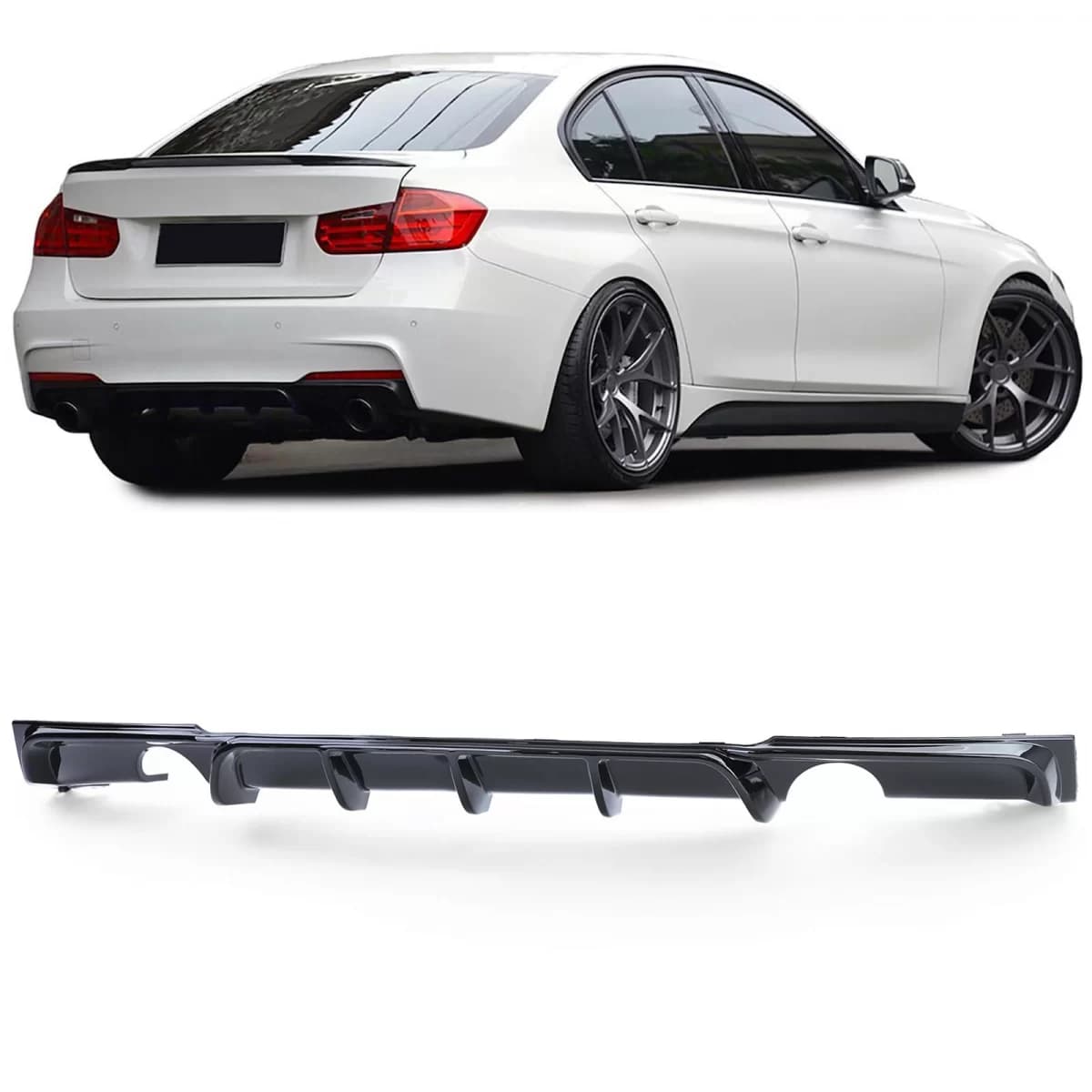 Rear diffuser Performance gloss black suitable for 3 Series BMW F30 F31 335i 340i