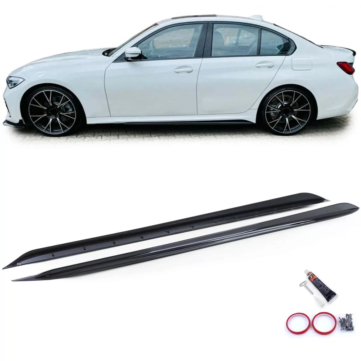 Side Skirt Performance Gloss fits for 3 Series BMW G20 G21 2019-2022