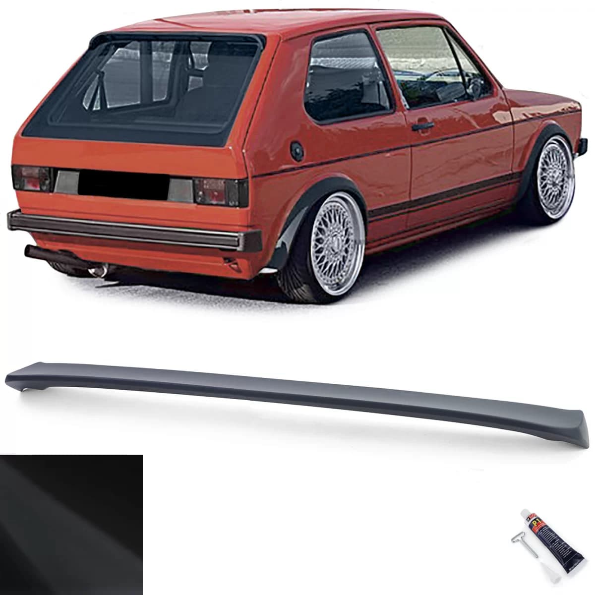 Sport roof spoiler rear spoiler black matt suitable for VW Golf 1 74-85 also GTI