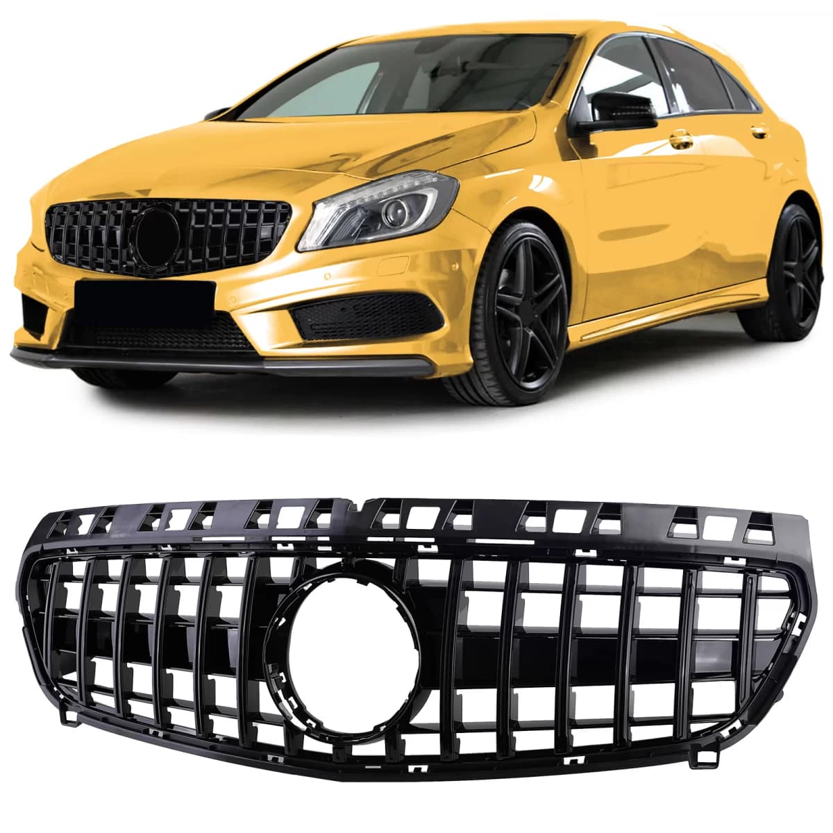 Sport Grille Black Gloss for Mercedes A-Class W176 2012-2015