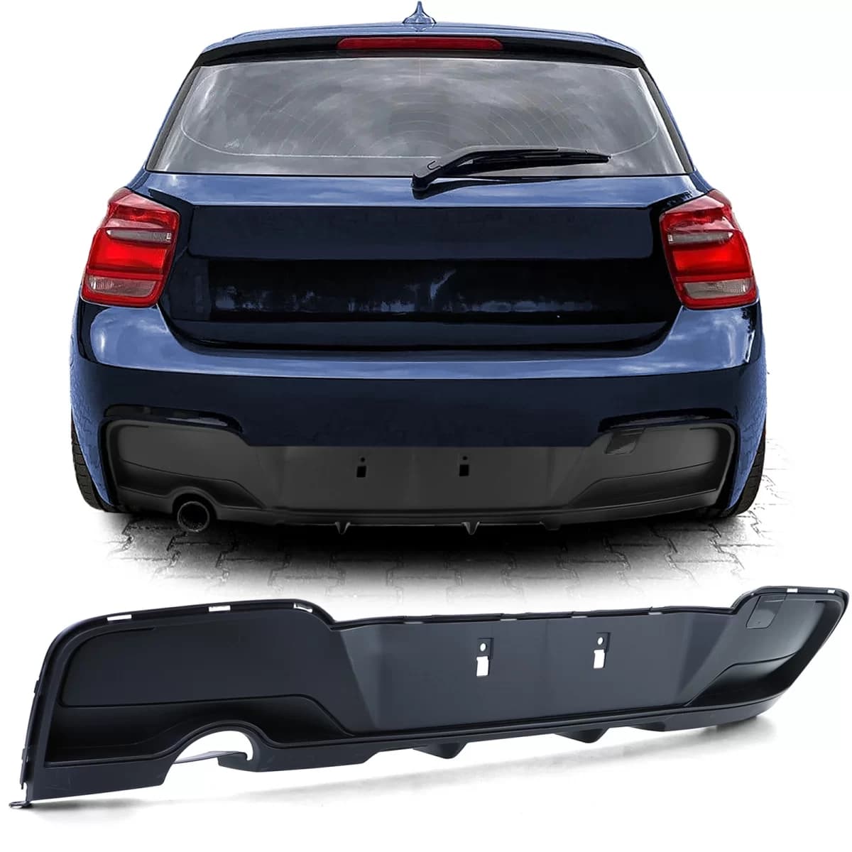 Rear diffuser Performance matte fits for 1 Series BMW F20 F21 114 116 118 120 11-15