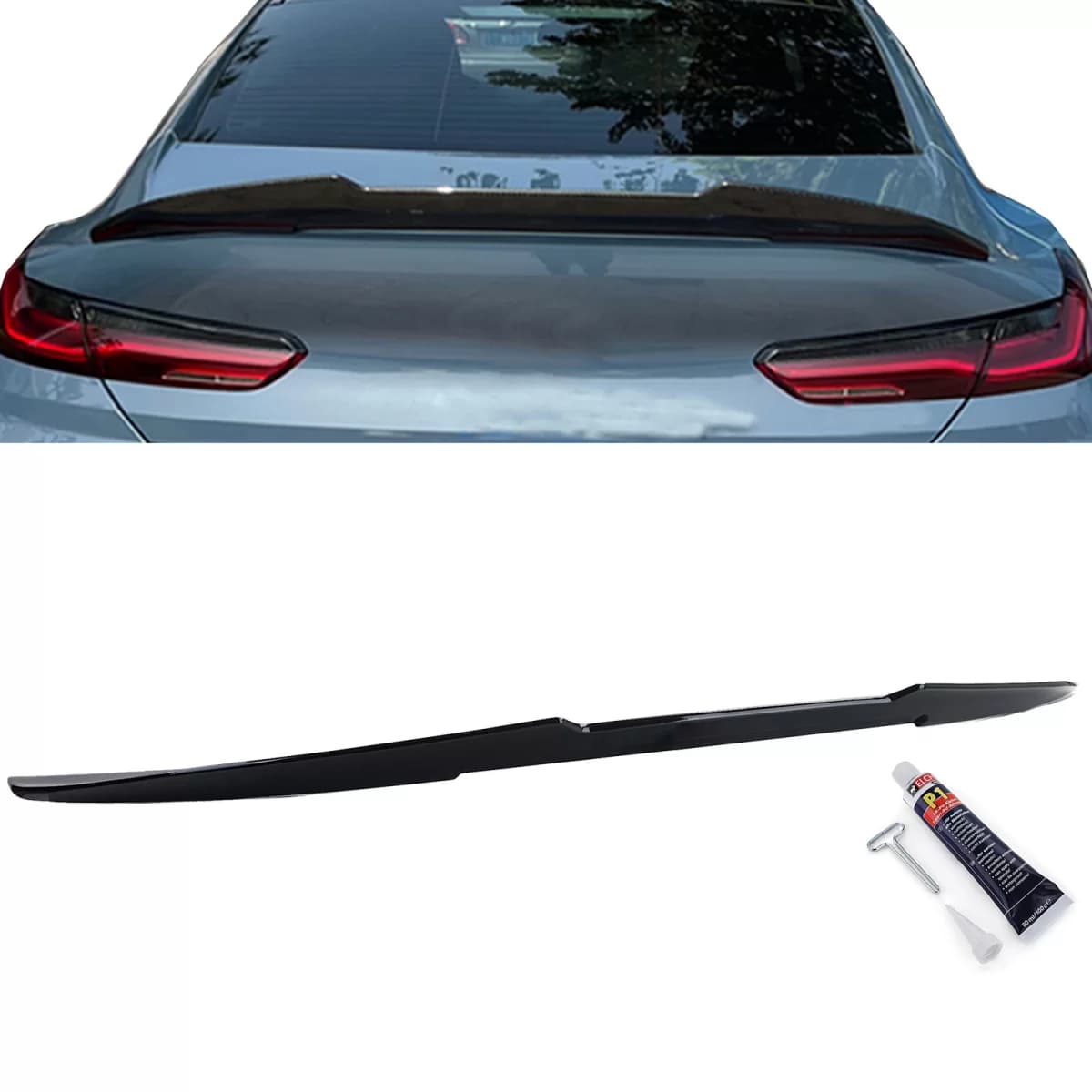 Ducktail performance rear spoiler lip fits 8 Series BMW G16 Gran Coupe from 2018