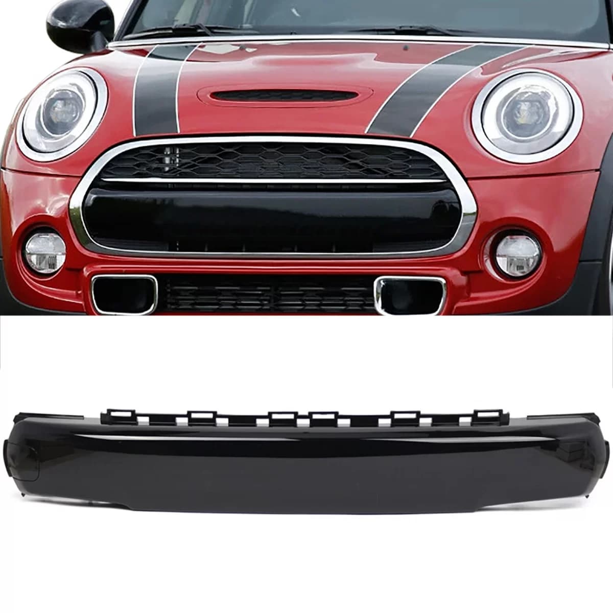 License Plate Cover Front Bumper Black Gloss for Mini F55 F56 F57