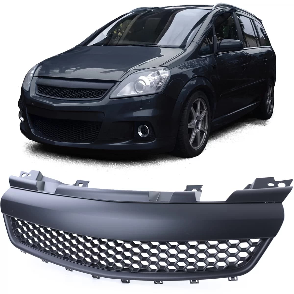 Honeycomb Grille OPC without Emblem Black for Opel Zafira B 05-08
