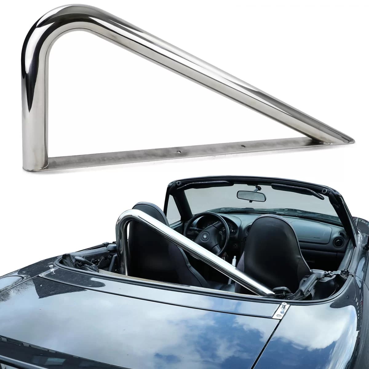 Design bar Roadster bar polished stainless steel for Mazda MX5 Miata NA NB 89-05