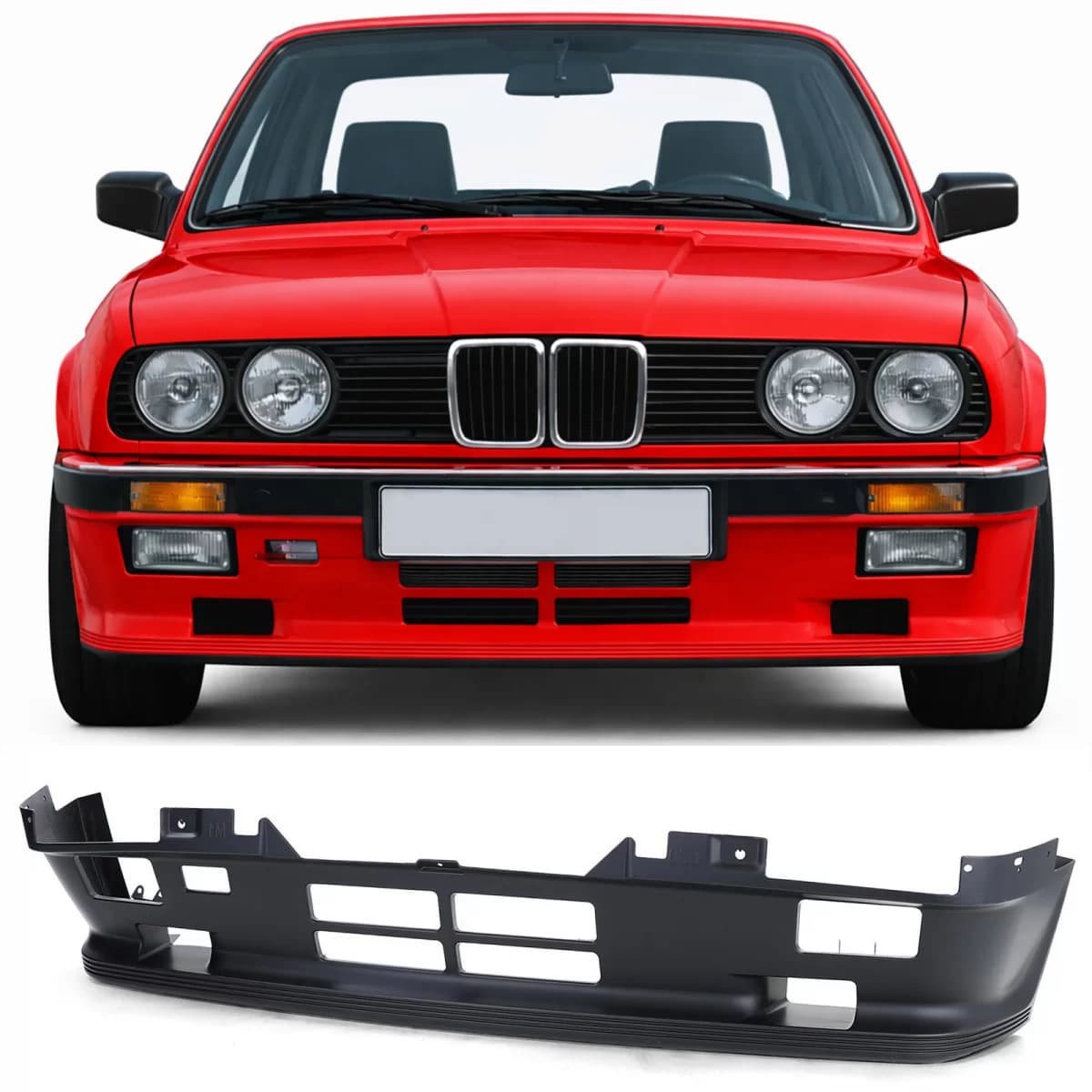 Front spoiler bumper sport look type 1 for 3 Series BMW E30 pre-facelift 82-89