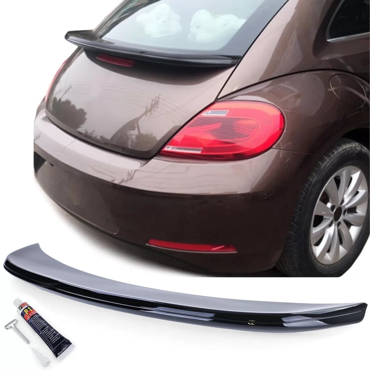 Sport rear spoiler lip glossy black for VW Beetle 5C 11-19