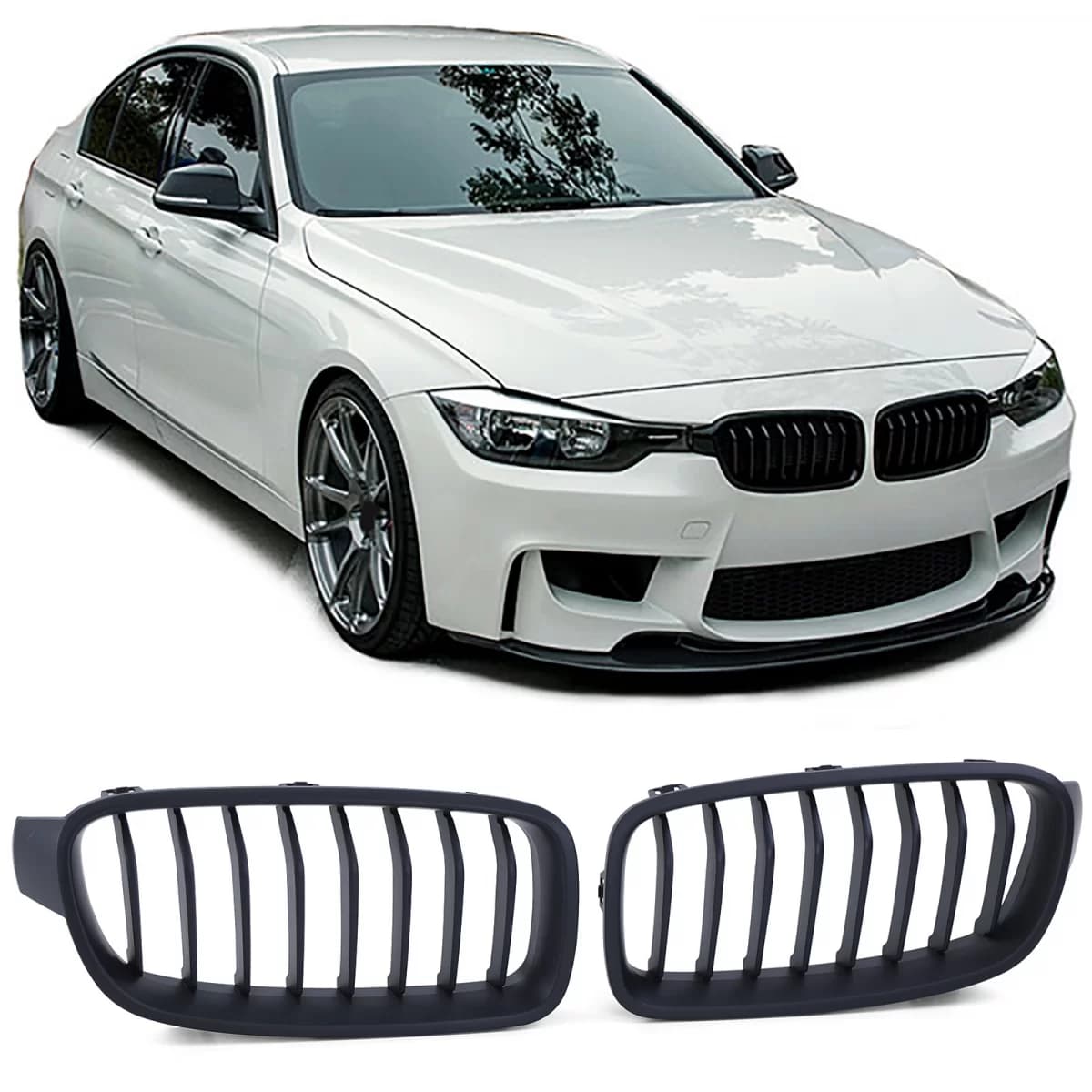 Sport grille Performance matte black suitable for BMW 3 Series F30 F31 11-19