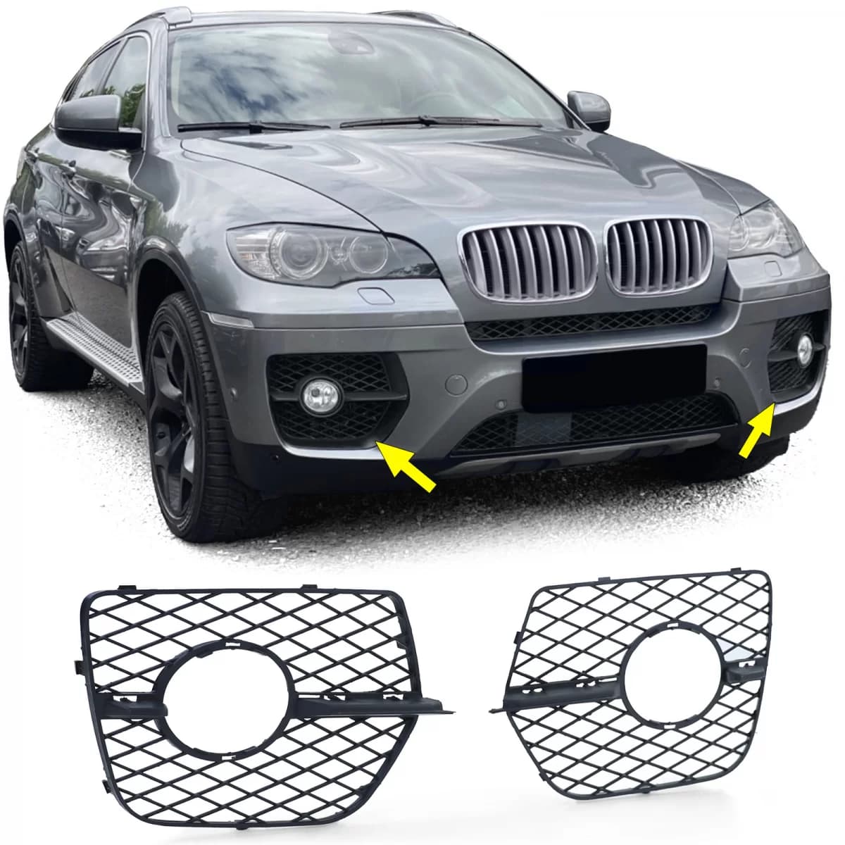 Grille bumper fog light trims suitable for BMW X6 E71 06-14