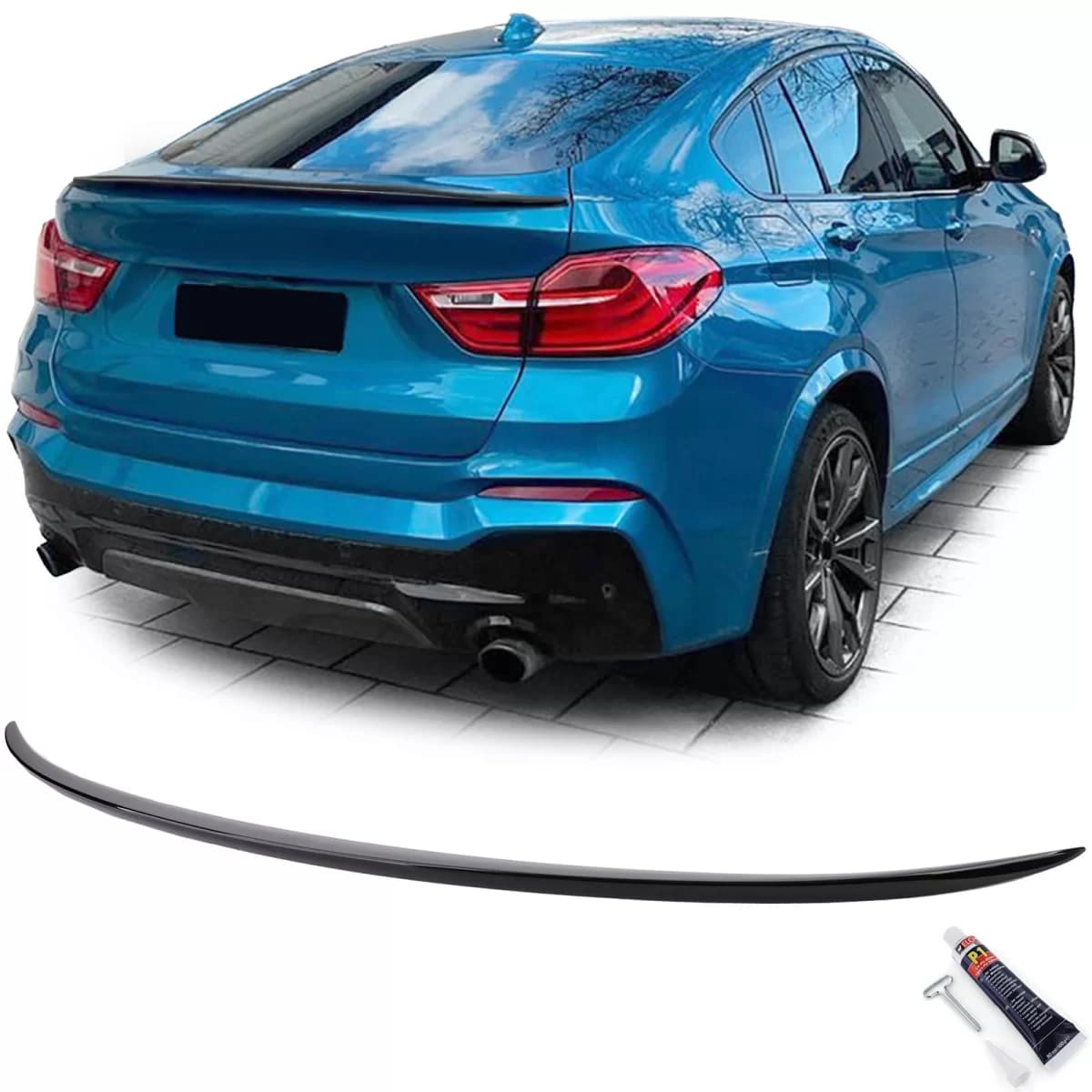 Sport rear spoiler lip Performance black gloss suitable for BMW X4 F26 14-18