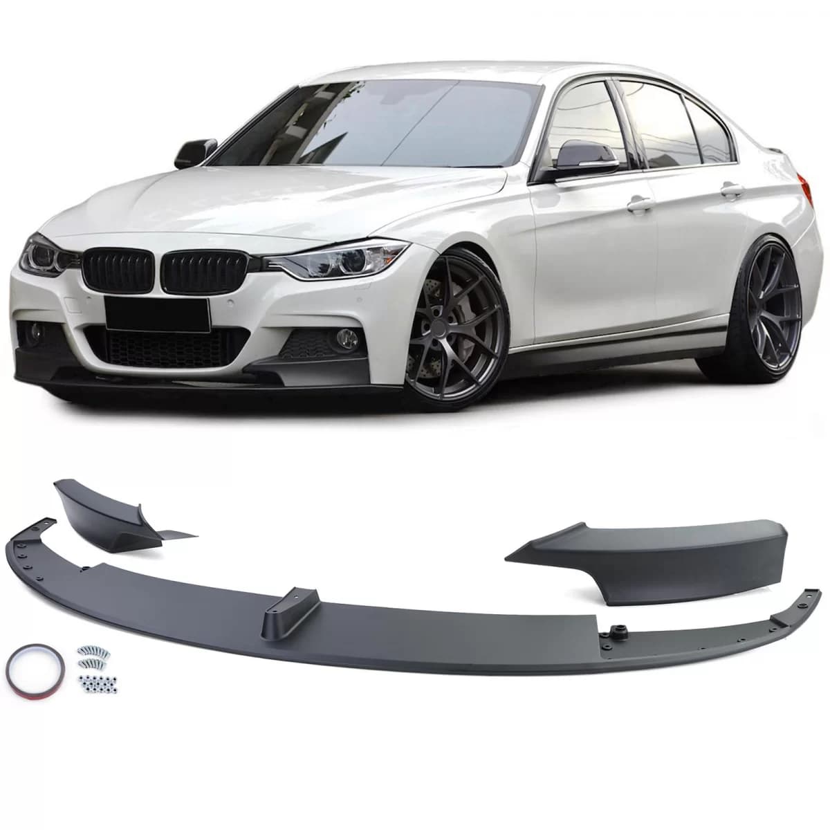 Front spoiler lip bumper performance look fits for BMW 3 Series F30 F31 11-19