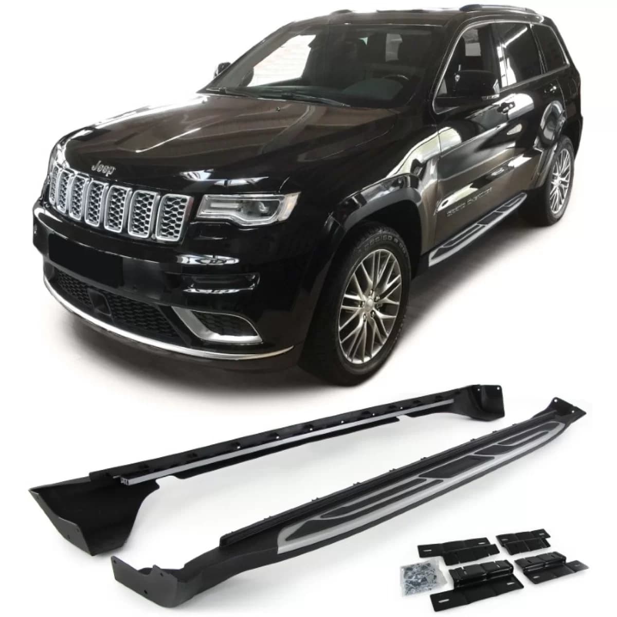 Aluminum Side Steps Flank Protection OE Style for Jeep Grand Cherokee WK2 10-17