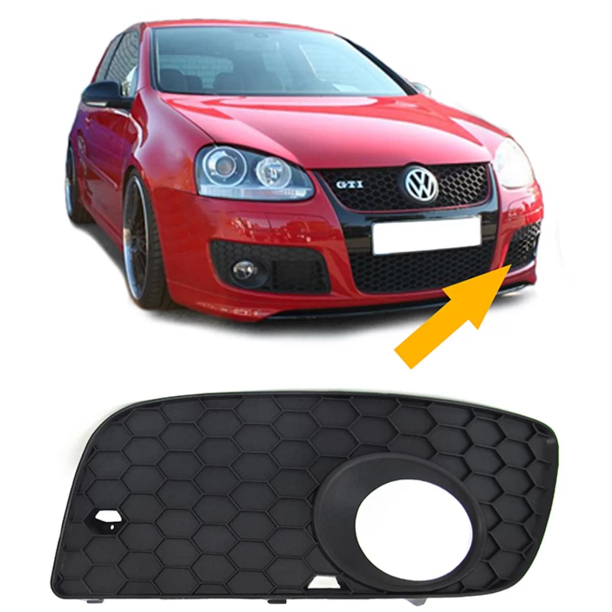 Bumper grille fog light trim left for VW Golf 5 04-08 GTI GTD
