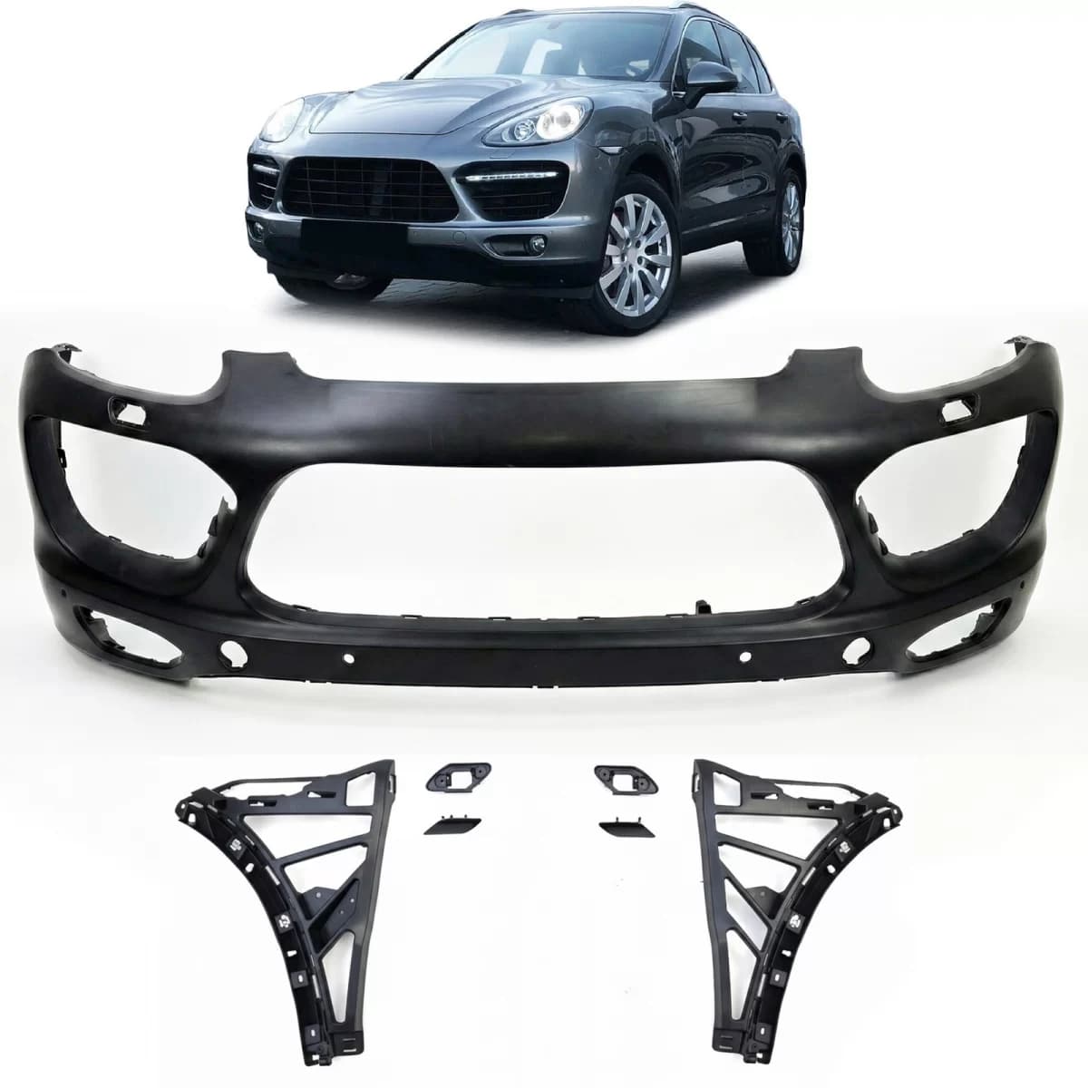 Front bumper with bracket for Porsche Cayenne 958 92A 2010-2014 Turbo