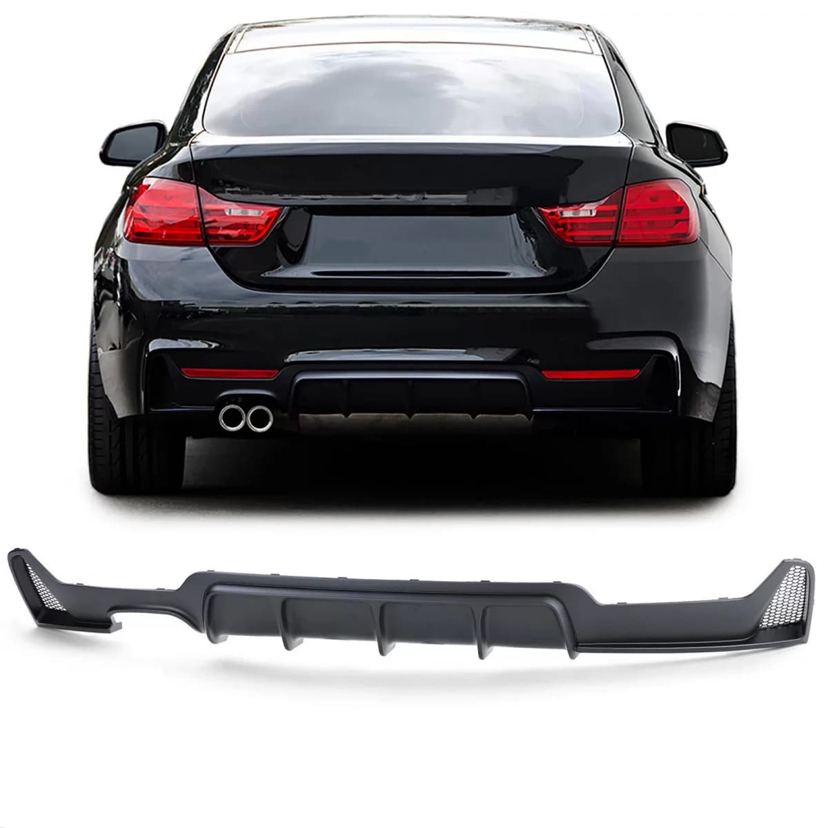 Performance rear diffuser matte fits 4 Series BMW F32 F33 F36 425 428 430