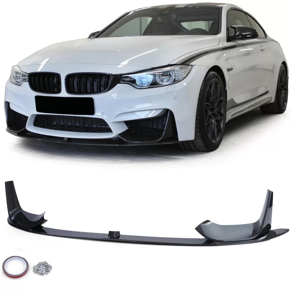 Front spoiler lip performance carbon look suitable for BMW M3 F80 M4 F82 F83