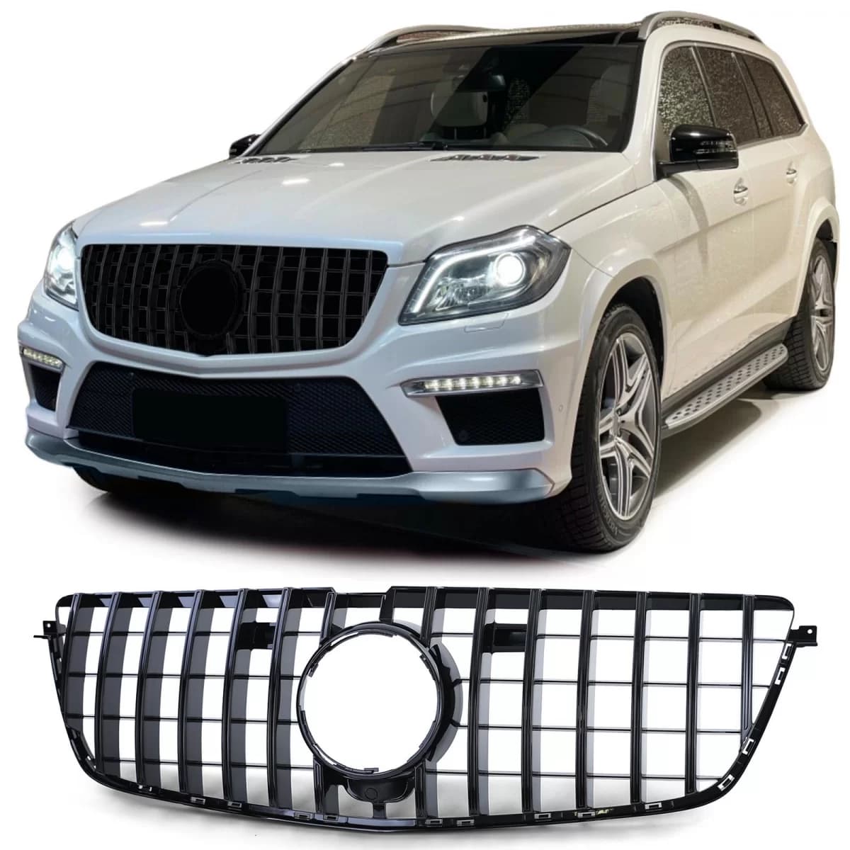 Sport grille black gloss suitable for Mercedes GL X166 pre-facelift 2012-2015