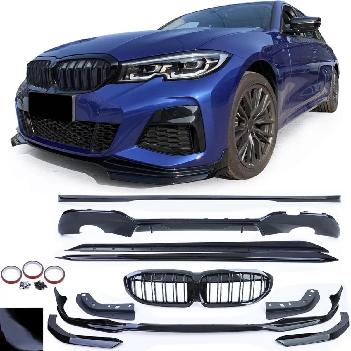 Performance body kit spoiler grille diffuser side skirts for 3 Series BMW G20 2019-2022
