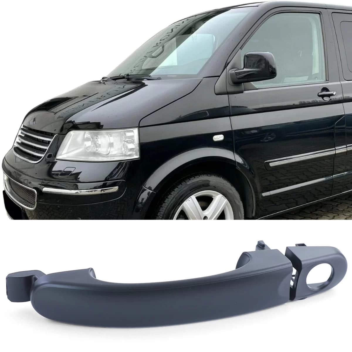 Door handle exterior black driver’s door left for VW Bus T5 03-09