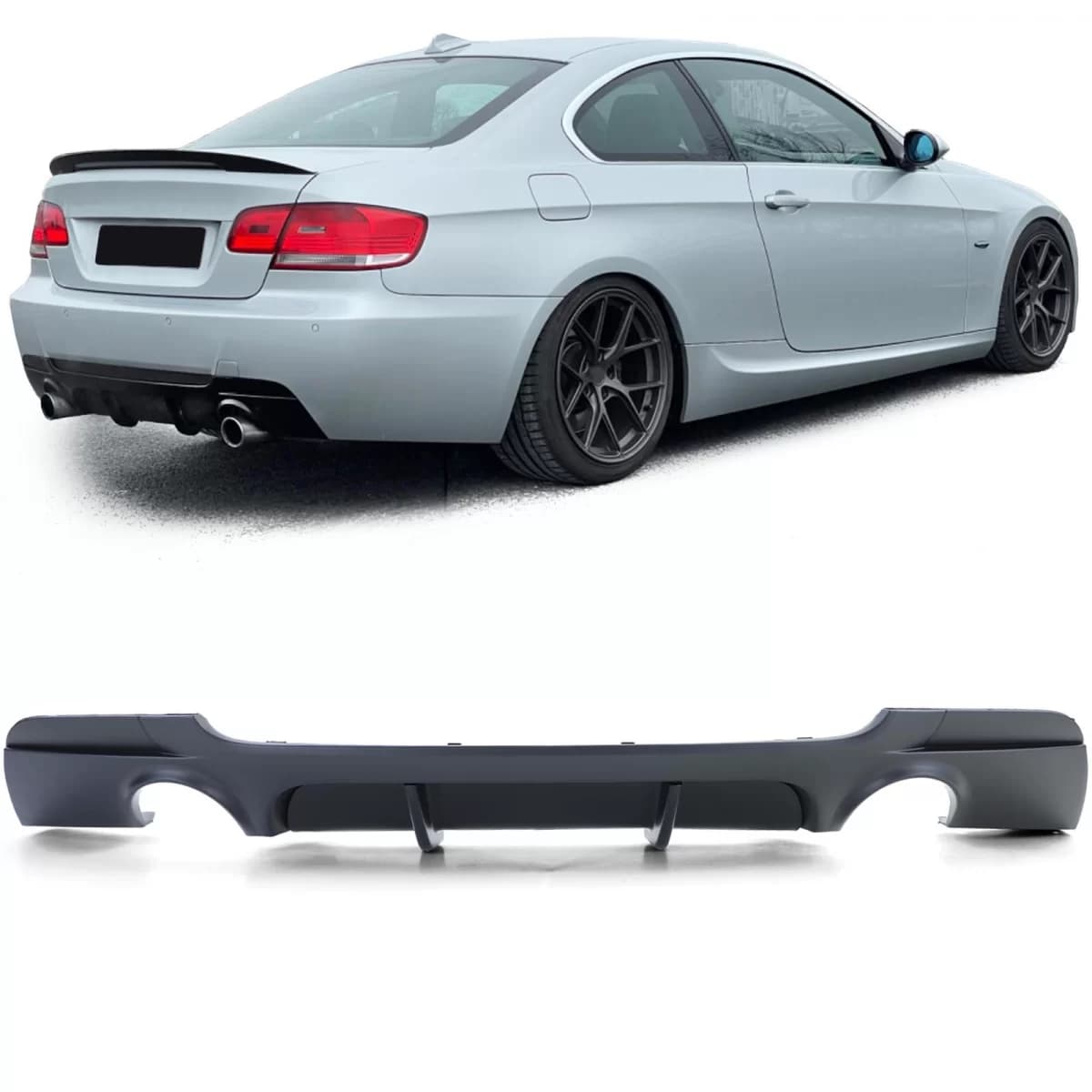 Rear diffuser Performance black matte suitable for BMW 3 Series E92 E93 335i 335d